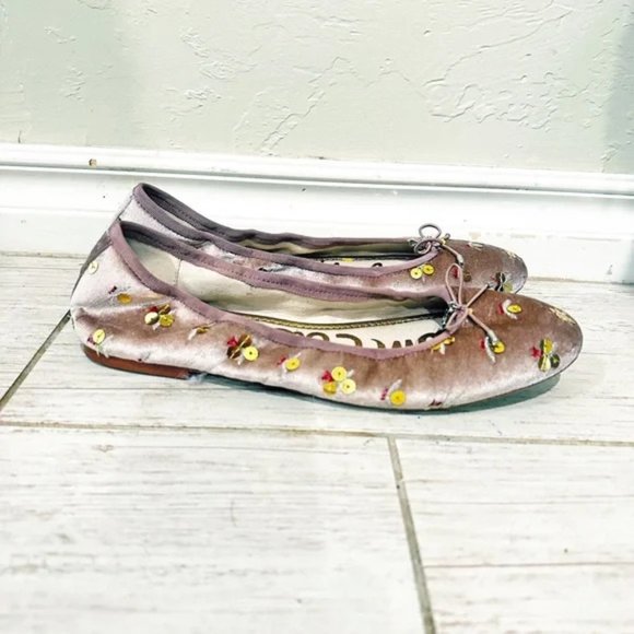 Sam Edelman Felicia Rose Sequined Ballet Flats 8.5 - Picture 2 of 8
